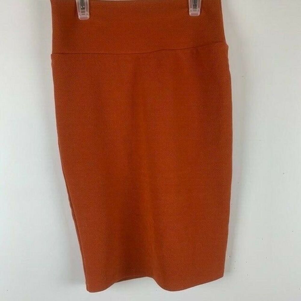 LuLaRoe Size XS Womans Skirt Dark Orange Pull On Wide Waist Band